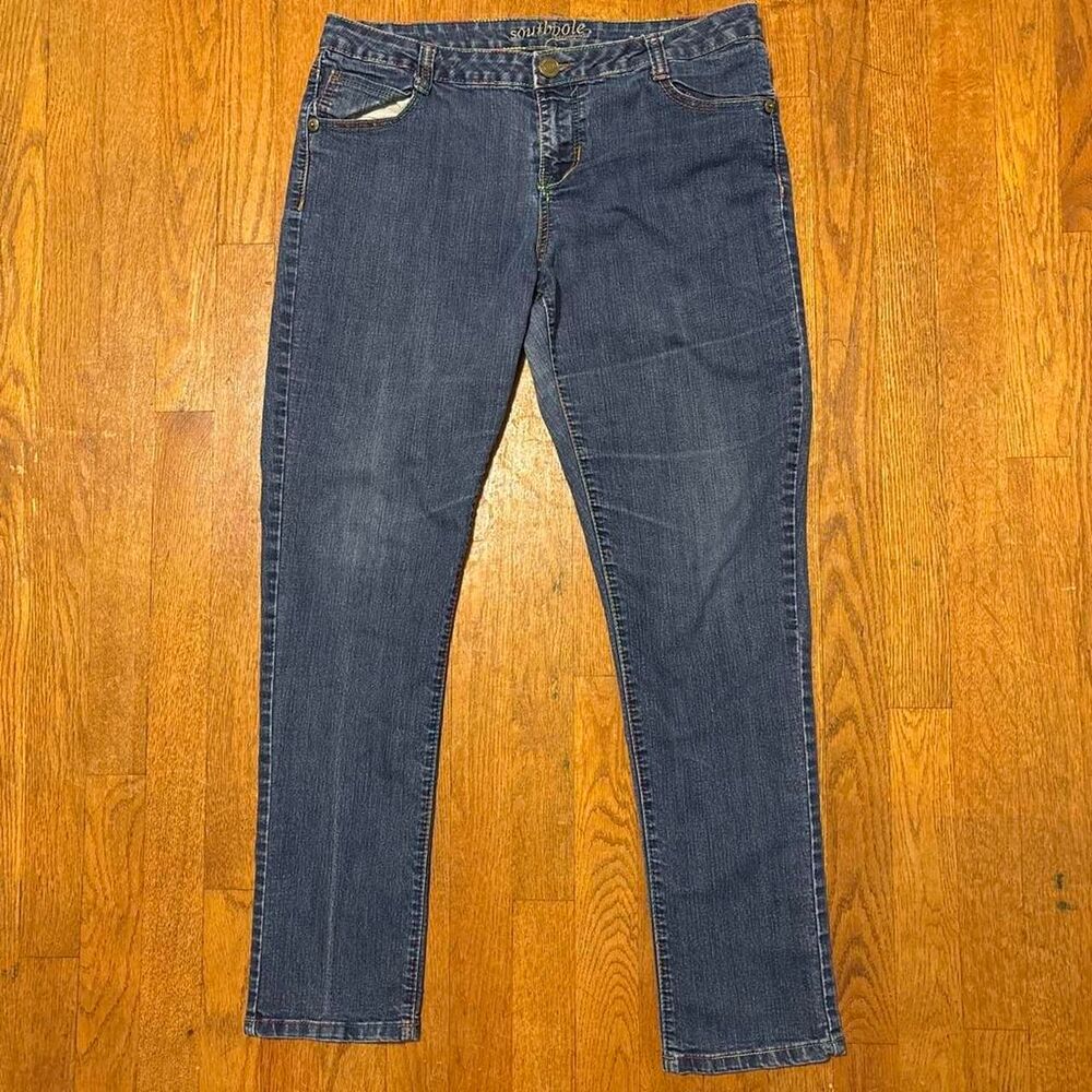 Southpole Women's Blue and Navy Jeans